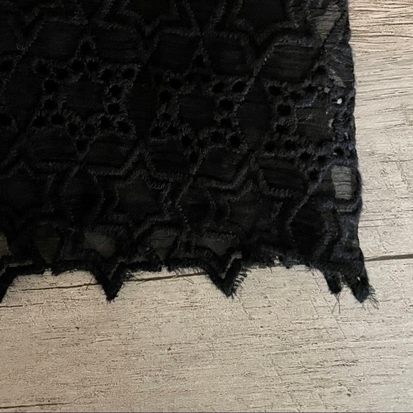 🌺 Little White Lies Urban Outfitters Ffion Black Lace Up Cover Up Dress Size XS - Picture 6 of 11